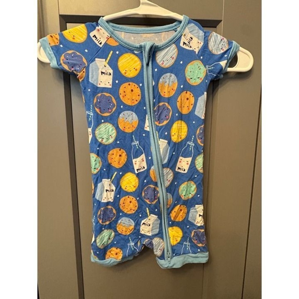 Little Sleepies Shorty Zippy Milk & Cookies Bamboo Pajamas - 2T
